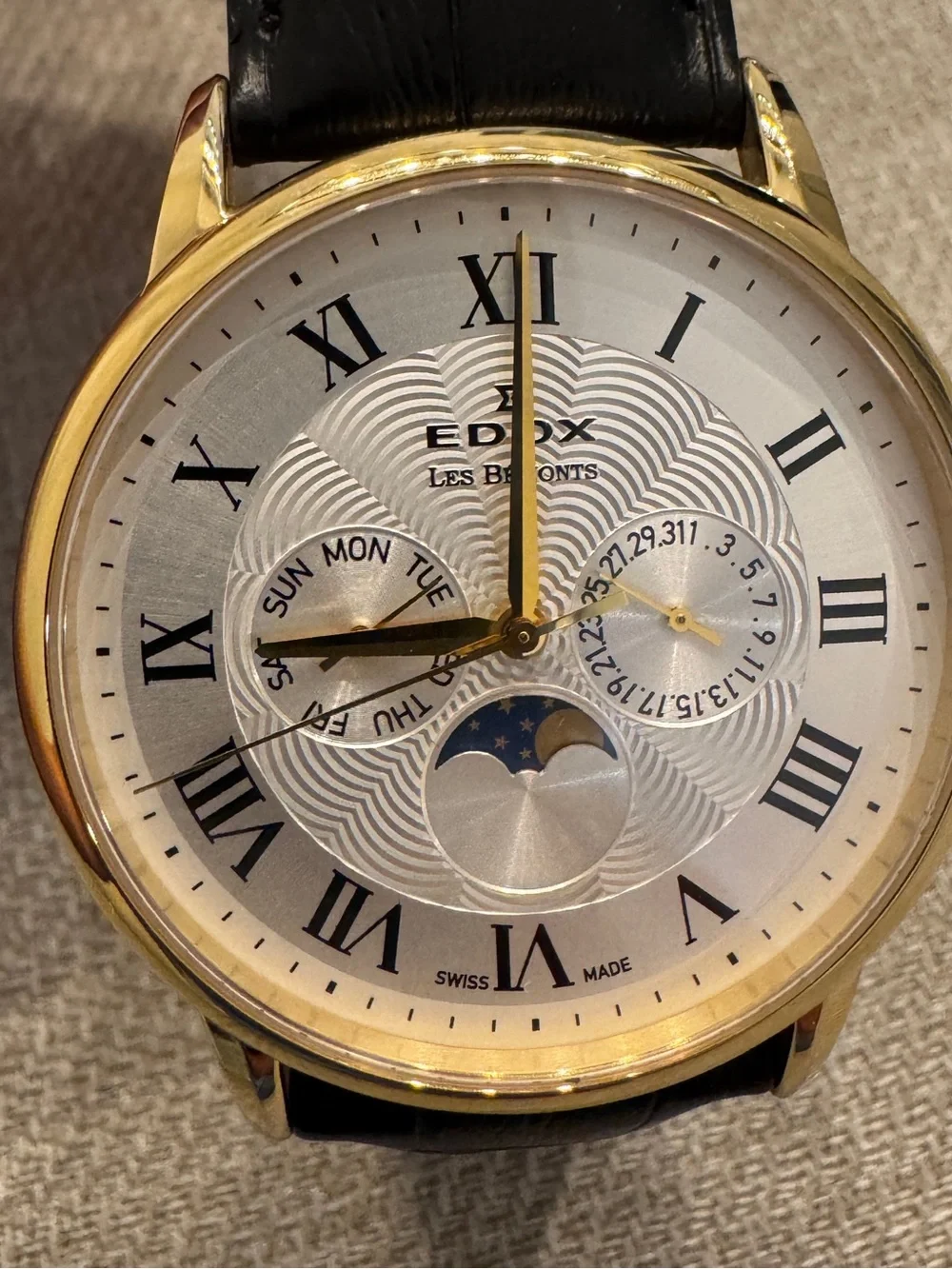 Edox Les Bémonts Multifunction Moonphase, model 40002 37J AR